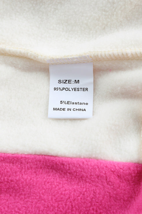 Colorblock Long Sleeve Pullover Fleece Sweatshirt